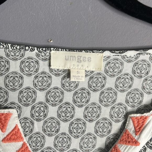 Umgee Black and White Geometric Print Tunic Dress Size Small - Picture 2 of 8